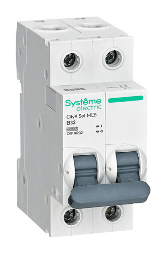 Автоматический выключатель City9, 2 полюса, 32А, B, 6 кА, C9F16232