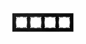 Рамка 4 поста Simon 82 CONCEPT, черный матовый, 8200647-098