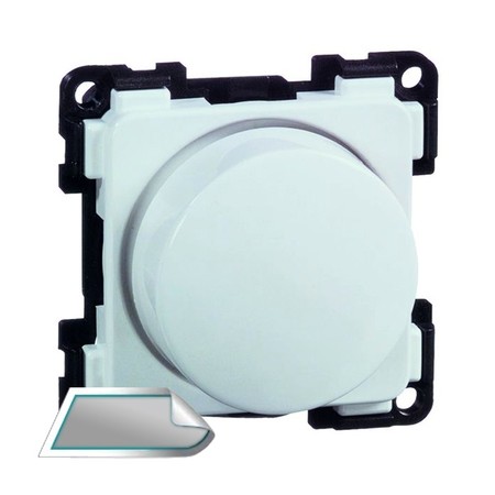 Светорегулятор-переключатель поворотный PEHA by Honeywell COMPACTA, 100 Вт, серый, 614313