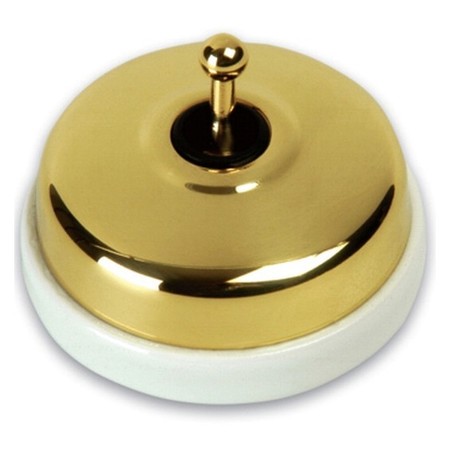 Выключатель тумблерный двухполюсный Fontini DIMBLER, золотой, 60314502