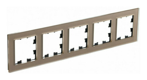 Рамка 5 постов Systeme Electric ATLASDESIGN NATURE, шампань, ATN320505
