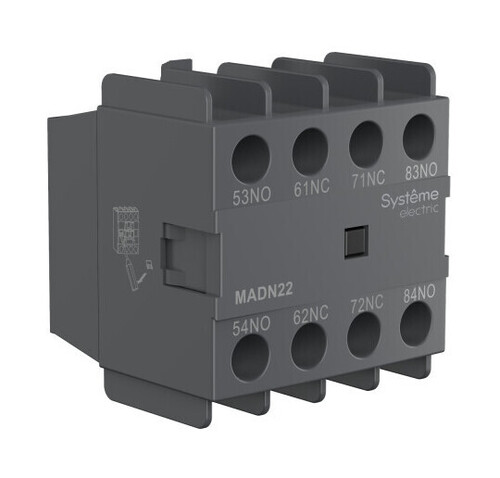 ДОП. КОНТ. БЛОК MC1D 2НО+2НЗ ФРОНТАЛЬНЫЙ МОНТАЖ, MADN22