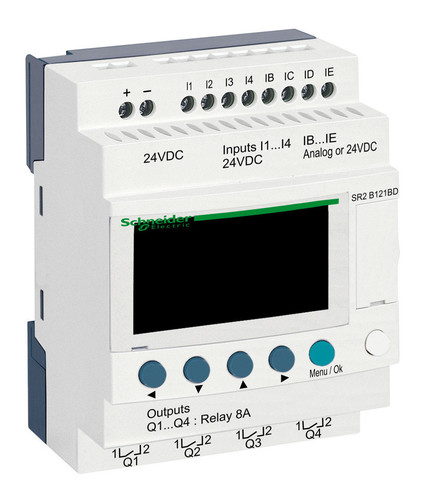 ZELIO LOGIC РЕЛЕ КОМПАКТ 12ВХ/ВЫХ =24В, SR2B121BD
