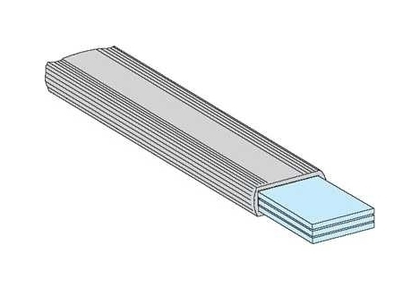 ИЗОЛИР.ГИБ.ШИНКА, 20Х2 ММ, ДЛИНА 1800 ММ, 04742