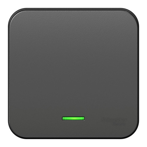 Выключатель 1-клавишный Schneider Electric BLANCA, с подсветкой, открытый монтаж, антрацит, BLNVA101116