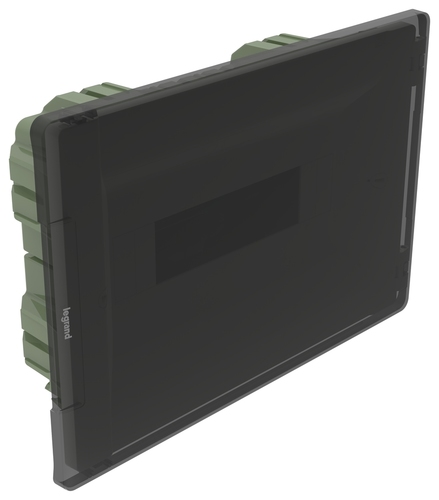 Practibox3 встраиваемый прозрачная дверь 1х12м земля+нейтраль, 401752