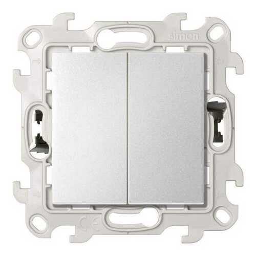 Выключатель 2-клавишный Push&Go Simon 24 Harmonie, скрытый монтаж, алюминий, 2420398-033