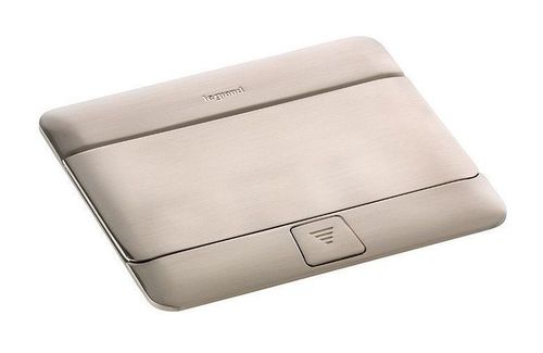 Выдвижной розеточный блок - неукомплектованный - IP 40 - 4 модуля - нержавеющая сталь, 054021