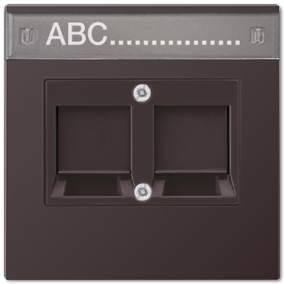 Накладка на розетку информационную JUNG LS METAL, антрацит, AL2969-2NWED