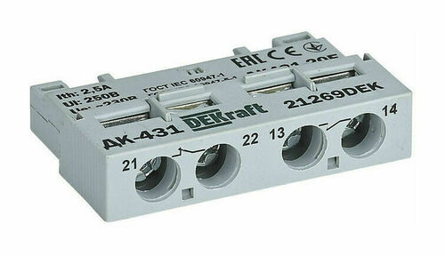 Контакт доп. фронтальный 1НО+1НЗ для ВА-431, 21269DEK