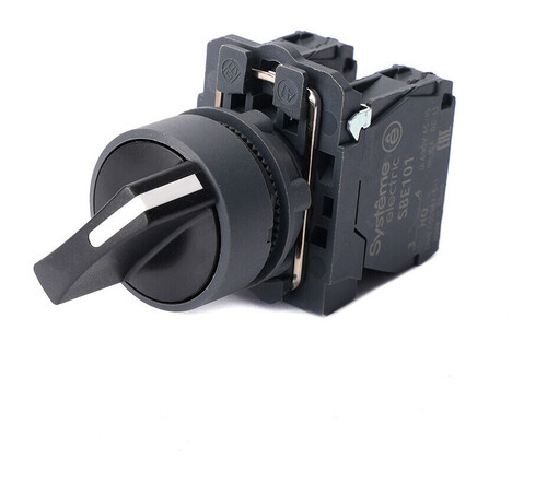 Переключатель SB5 в сборе модульный 22мм 3 позиции с фиксацией 2НО, SB5AD33