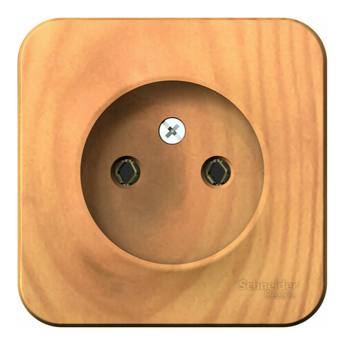 Розетка Systeme Electric BLANCA, открытый монтаж, без заземления, ясень, BLNRA000115