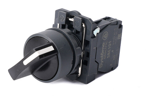 Переключатель SB5 в сборе модульный 22мм 2 позиции с фиксацией 1НО, SB5AD21