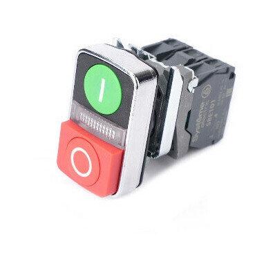 Кн SB4 двойн в сборе модуль 22мм зI+сиг ламп+кр выст О металл 230ВАС 1НО+1НЗ, SB4BW73731M5