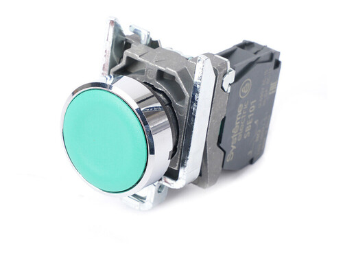 Кнопка SB4 в сборе модульная 22мм зеленая с возвратом металл 1НО, SB4BA31