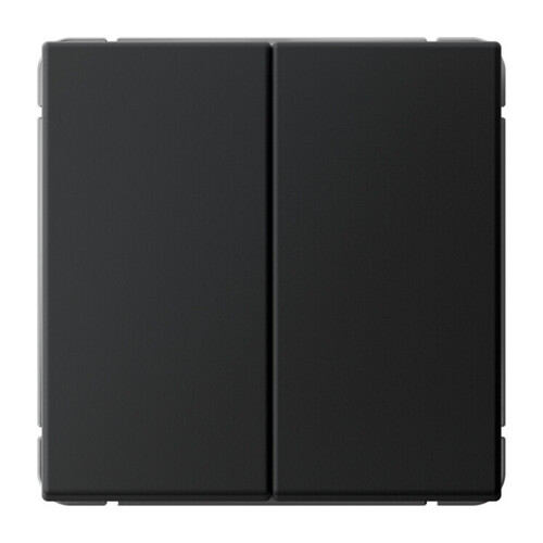 Выключатель 2-клавишный Systeme Electric ARTGALLERY, скрытый монтаж, карбон, GAL001051