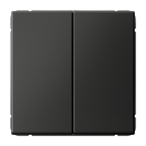 Выключатель 2-клавишный кнопочный Systeme Electric ARTGALLERY, скрытый монтаж, базальт, GAL001417