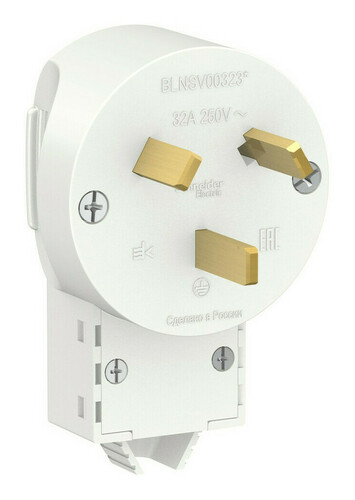 BLANCA С//У ВИЛКА СИЛОВАЯ 2К+З, 32А, 250В, БЕЛЫЙ, BLNSV003231