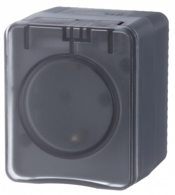 AtlasDesign Profi54 розетка с заземлением со шторками 16А 250B, АНТРАЦИТ, ATN544045