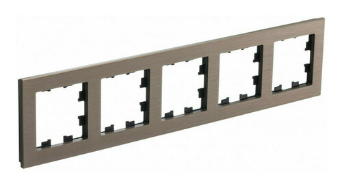 Рамка 5 постов Systeme Electric ATLASDESIGN NATURE, латунь, ATN312205