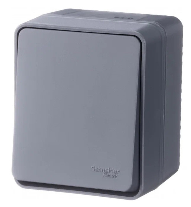 AtlasDesign Profi54 Выключатель 1-клавишный 10 АХ, АНТРАЦИТ, ATN544011