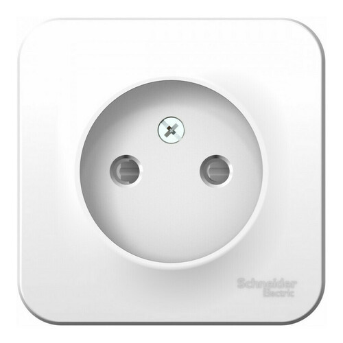 Розетка Systeme Electric BLANCA, открытый монтаж, со шторками, белый, BLNRA001111