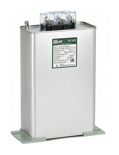 Косинусный конденсатор трехфазный 400В, 40кВАр серии КС-102 DEKraft, 50475DEK