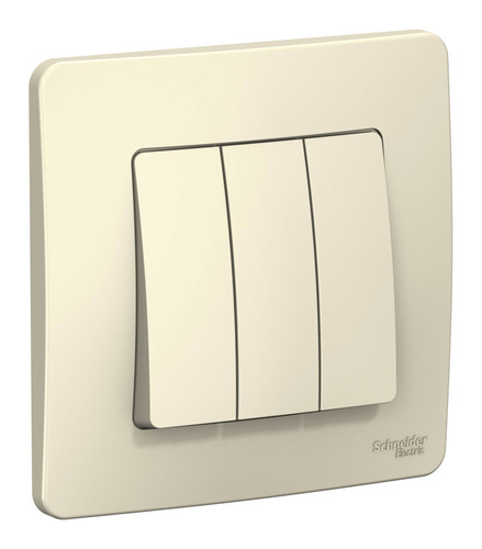Выключатель 3-клавишный Schneider Electric BLANCA, скрытый монтаж, молочный, BLNVS100502