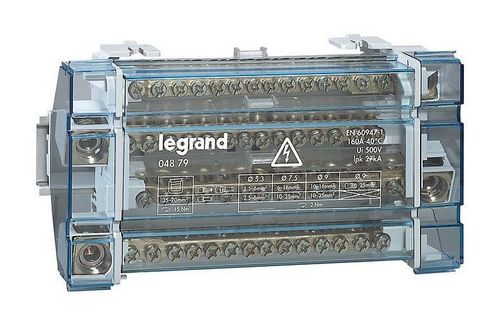 Модульный распределительный блок - 4П - 160 A - 15 подключений, 004879