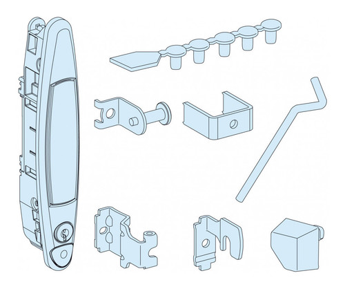 АКСЕССУАРЫ ДЛЯ ДВЕРИ PRISMA PLUS G, 01032