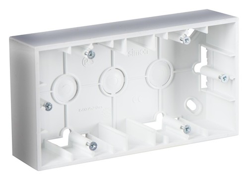 Simon15 Коробка для наружного монтажа 2-ная, алюминий, 1590752-033