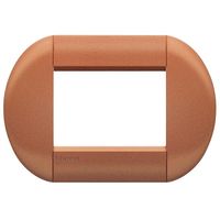 Рамка 3 модуля BTicino LIVING LIGHT, горизонтальная, сиена