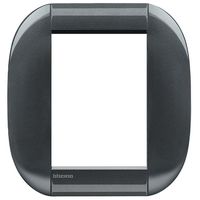 Рамка 3+3 модуля BTicino LIVING LIGHT, горизонтальная, стальной