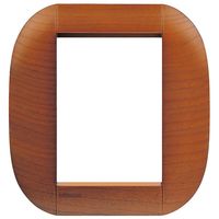 Рамка 3+3 модуля BTicino LIVING LIGHT, горизонтальная, американская вишня