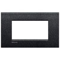 Рамка 4 модуля BTicino LIVING LIGHT, горизонтальная, черная лава