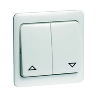 Выключатель для жалюзи 2-клавишный кнопочный PEHA by Honeywell COMPACTA, алюминий