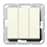 Выключатель 3-клавишный Gira SYSTEM 55, скрытый монтаж, белый глянцевый