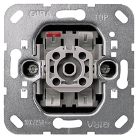 Механизм выключателя 1-клавишного кнопочного Gira Коллекции GIRA, скрытый монтаж