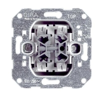 Механизм выключателя 2-клавишного кнопочного Gira Коллекции GIRA, скрытый монтаж