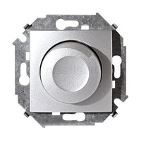 Светорегулятор-переключатель поворотный Simon SIMON 15, 500 Вт, алюминий