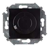 Светорегулятор-переключатель поворотный Simon SIMON 15, 500 Вт, черный глянцевый