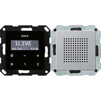 Комплект цифровое FM-радио Gira SYSTEM 55, алюминий