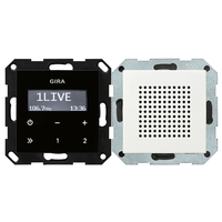 Комплект цифровое FM-радио Gira SYSTEM 55, белый глянцевый