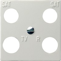 Накладка на розетку телевизионную Gira SYSTEM 55, белый глянцевый