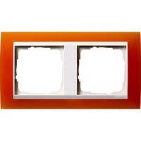 Рамка 2 поста Gira EVENT, полупрозрачный оранжевый матовый