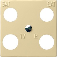 Накладка на розетку телевизионную Gira SYSTEM 55, кремовый глянцевый