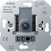 Механизм поворотного светорегулятора Gira Коллекции GIRA, 1000 Вт