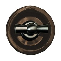 Выключатель-кнопка поворотный Fontini VENEZIA, никель/коричневый