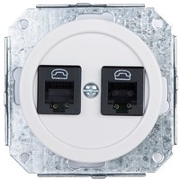 Розетка 2xRJ11+RJ45 Cat.5 Fontini VENEZIA, белый