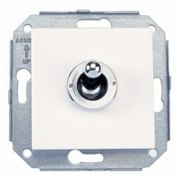 Кнопка тумблерная Fontini F37, хром/белый